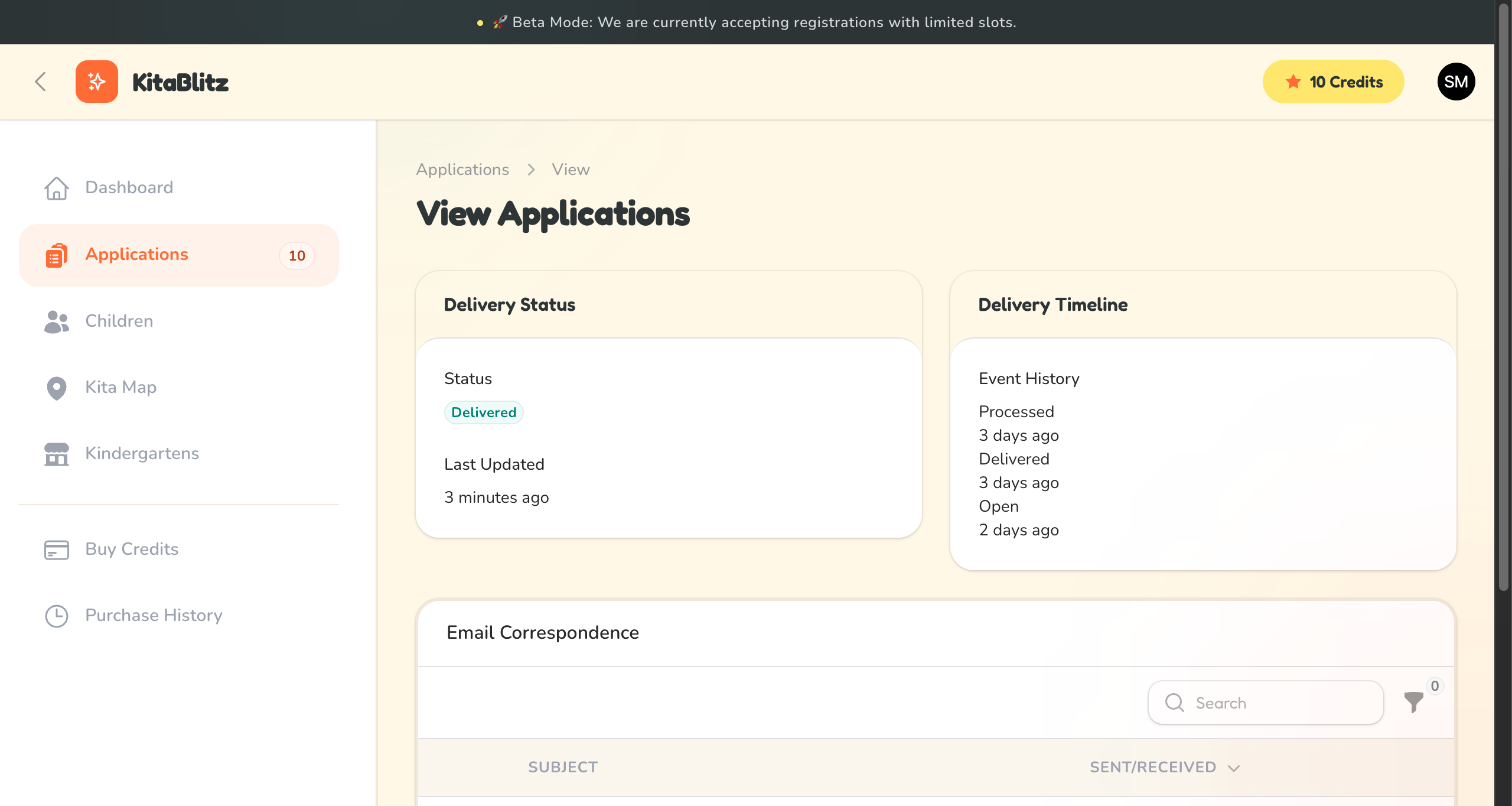 Zustellungsverlauf zeigt E-Mail-Fortschritt